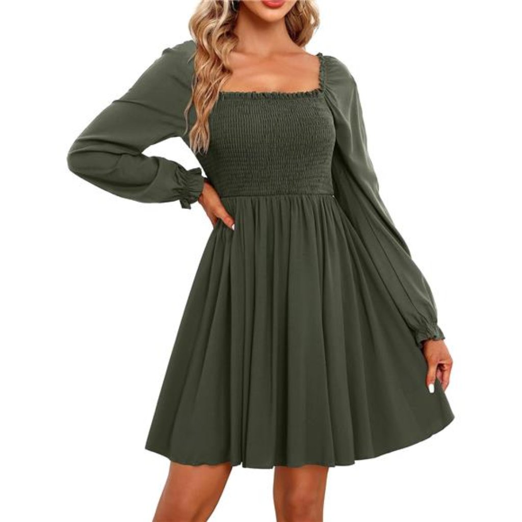Women's Short Cute And Trendy Dress Green